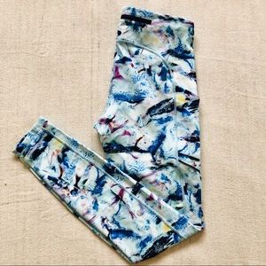 Blue printed Lululemon leggings, maybe worn 2x